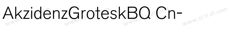 AkzidenzGroteskBQ Cn字体转换
